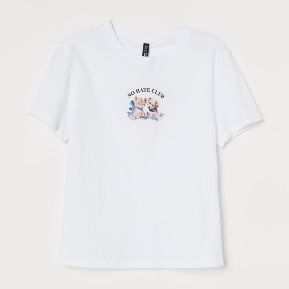 H&M No Hate Club Graphic Baby Tee